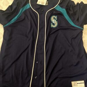 Majestic Dark Blue Jersey with Teal Highlights